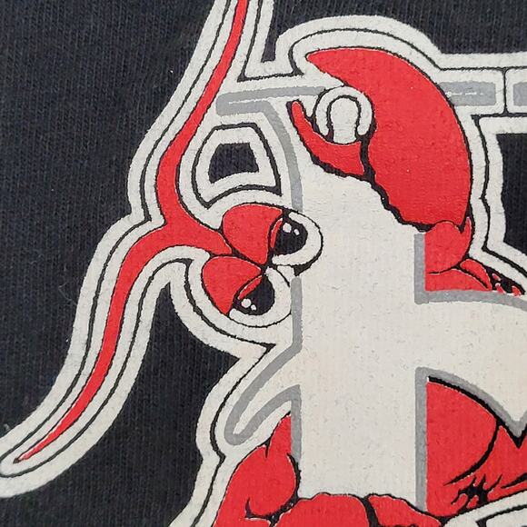 Vintage 1993 Hickory Crawdads Shirt M/L 21x26 Majestic USA - Picture 14 of 15